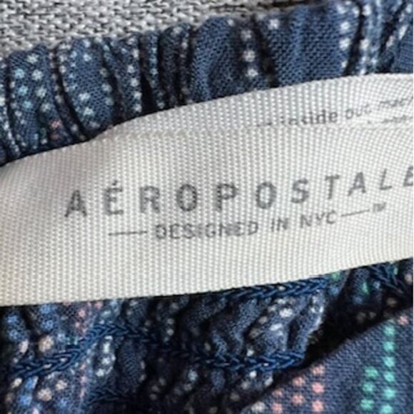 Aeropostale Womens Swing Mini Sundress Sz Small Blue Lightweight Boho Sleeveless - Picture 5 of 12